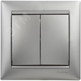 Legrand Valena 770105 Выключатель 2кл. алюм. 