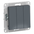 Выключатель AtlasDesign ATN000731 3кл, грифель, механизм