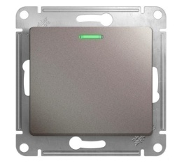 Выключатель GLOSSA GSL001213 1кл с подсв., механизм, платина