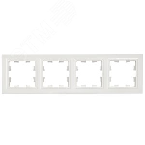 Рамка IEK BRITE 4 поста белый