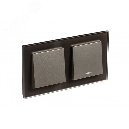 Рамка AtlasDesign ATN320602 2-ая Стекло мокко