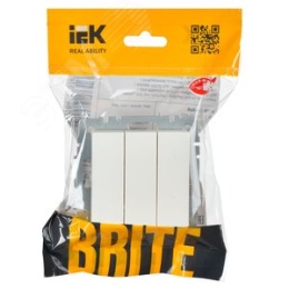 Выключатель IEK BRITE 3кл белый
