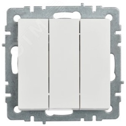 Выключатель IEK BRITE 3кл белый