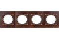 Рамка NILSON 24270094 СУ 4мест. орех