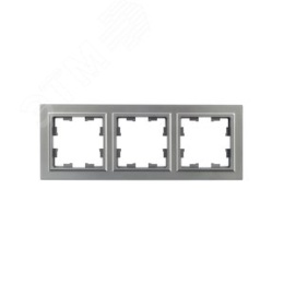 Рамка IEK BRITE 3пост сталь