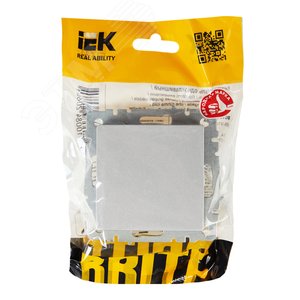 Выключатель IEK BRITE 1кл алюминий