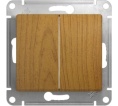 Переключатель GLOSSA GSL000565 2кл, механизм, дуб