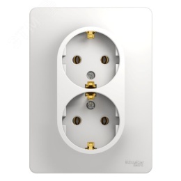Розетка GLOSSA GSL000124 2-ая с/з белый
