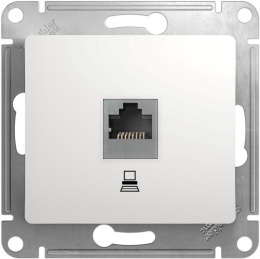 Розетка GLOSSA GSL000181к RJ45 компьют. в рамку белая
