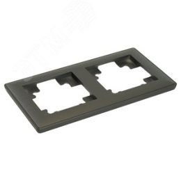 Рамка STEKKER PFR00-7002-06 2-я графит пластик, серия КАТРИН