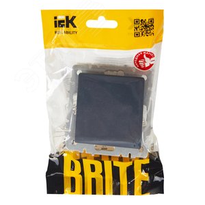 Переключатель IEK BRITE 1кл маренго