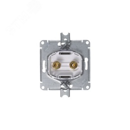 Аудиорозетка AtlasDesign ATN000387 2-ая алюминий