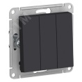Выключатель AtlasDesign ATN001031 3кл, карбон, механизм
