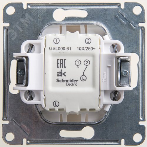 Переключатель GLOSSA GSL000661 1кл, механизм, перламутр