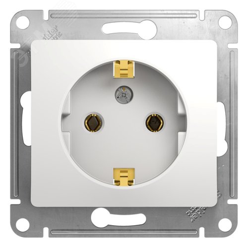 Розетка GLOSSA GSL000143 с/з в рамку белый