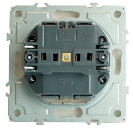 Розетка STEKKER RST16-5110-01 1ая c/з белый фарфор, серия ЭМИЛИ
