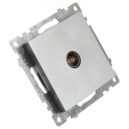 Розетка TV STEKKER GLS00-7108-03 серебро, (механизм) серия КАТРИН