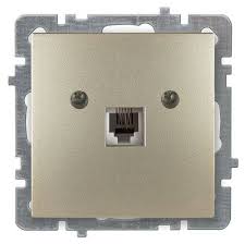Розетка NILSON 24150440 СУ телефон 1мест. золото 