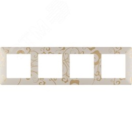 Legrand Valena-L 754114 рамка 4-поста Ампир бежевый