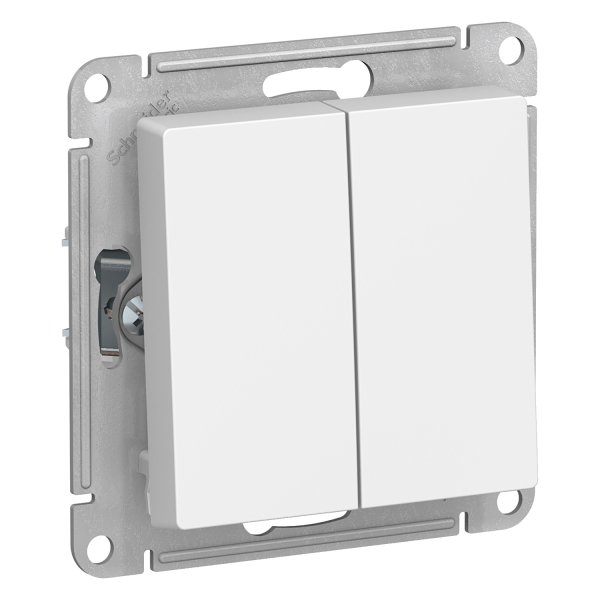Переключатель AtlasDesign ATN000165 2кл, белый, механизм