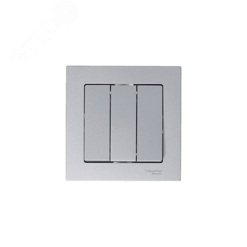 Выключатель AtlasDesign ATN000331 3кл, алюминий, механизм