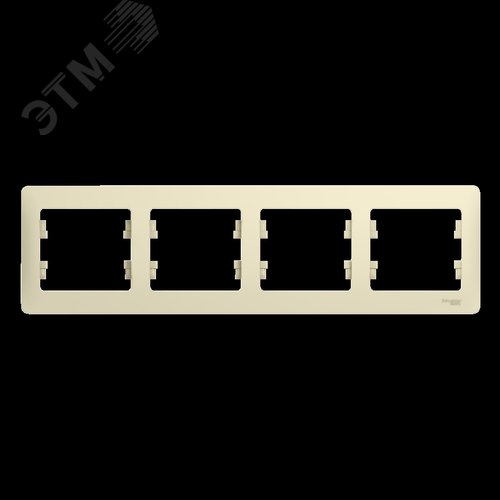 Рамка GLOSSA GSL000204 4пост бежевая