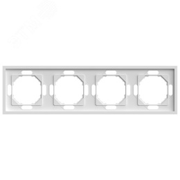 Рамка STEKKER PFR00-5004-01 4-я белый фарфор, серия ЭМИЛИ