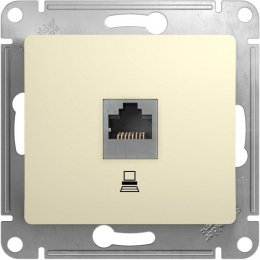 Розетка GLOSSA GSL000281 RJ45 бежевый