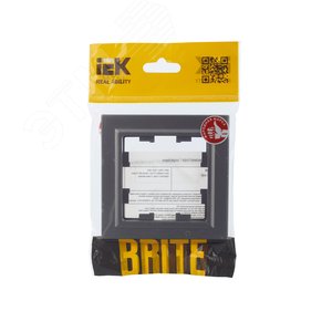 Рамка IEK BRITE 1пост сталь