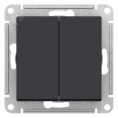 Переключатель AtlasDesign ATN001073 2кл,перекр, карбон, механизм