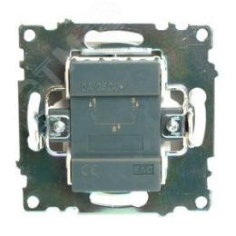 Выключатель STEKKER GLS10-7102-06 2кл с подсв графит, (механизм) серия КАТРИН