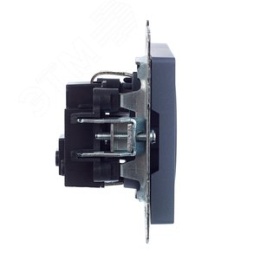 Розетка IEK BRITE 1-ная c/з маренго