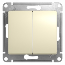 Выключатель GLOSSA GSL000251 2кл, бежевый