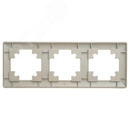 Рамка STEKKER PFR00-7003-02 3-я шампань пластик, серия КАТРИН