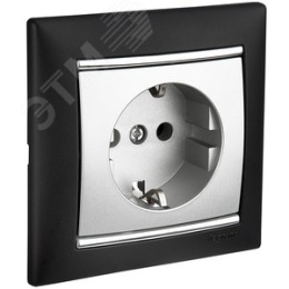 Legrand Valena 770120 Розетка 1ая с/з нем.стд. алюм.