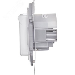 Розетка INSPIRIA 673740 2К+З IP44 с откидной крышкой 16А белый