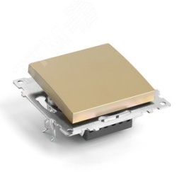 Выключатель STEKKER GLS10-7103-08 1кл золото, (механизм) серия КАТРИН