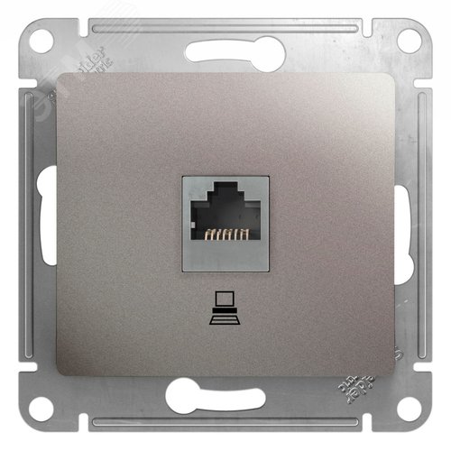 Розетка GLOSSA GSL001281К RJ45