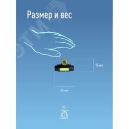 Фонарь КОСМОС KocH103Wlith 3W+COB 3W с зумом налобный