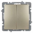 Выключатель NILSON 24140403 СУ 2кл. шампань