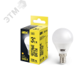 Лампа IEK LED3 3W E14 3000K шар 