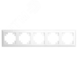 Рамка STEKKER PFR00-7005-01 5-я белая пластик, серия КАТРИН