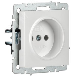 Розетка IEK BRITE 1-ная б/з белый