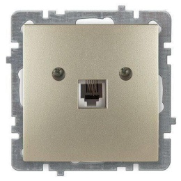 Розетка NILSON 24140440 СУ 1ая телефон. шампань