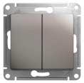 Переключатель GLOSSA GSL001265 2кл, механизм, платина