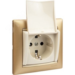 Legrand Valena 774322 Розетка 2к+3нем.ст. мех. сл.кость с крышкой