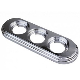 Рамка BIRONI BF2-630-30 3поста для откр. проводки Металл хром (ретро)