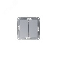 Выключатель AtlasDesign ATN000353 2кл с подсв., алюминий, механизм