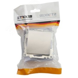 Выключатель STEKKER GLS10-7103-03, 1кл серебро, (механизм) серия КАТРИН