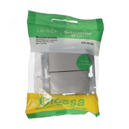Выключатель GLOSSA GSL001251 2кл, механизм, платина